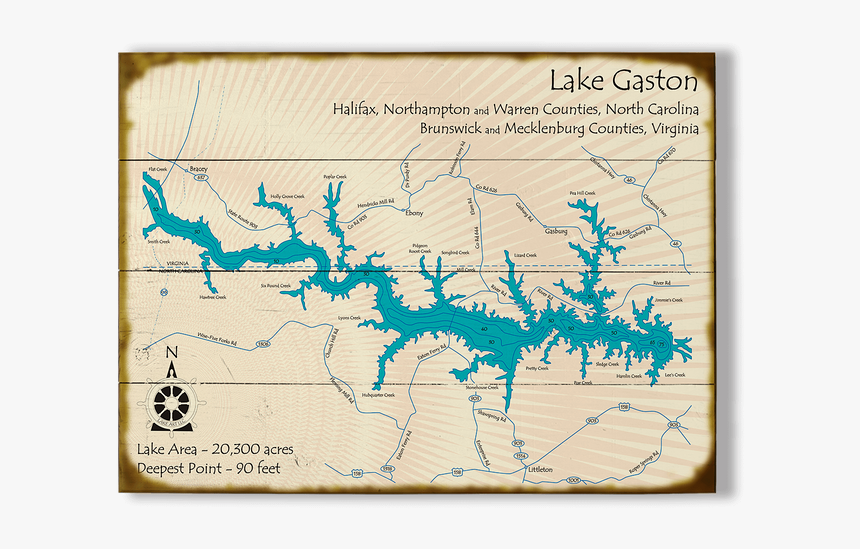 Lake Gaston Map