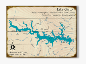 Lake Gaston Map