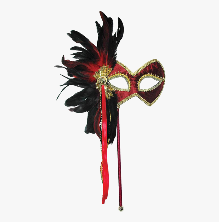 Black Red And Gold Masquerade Mask