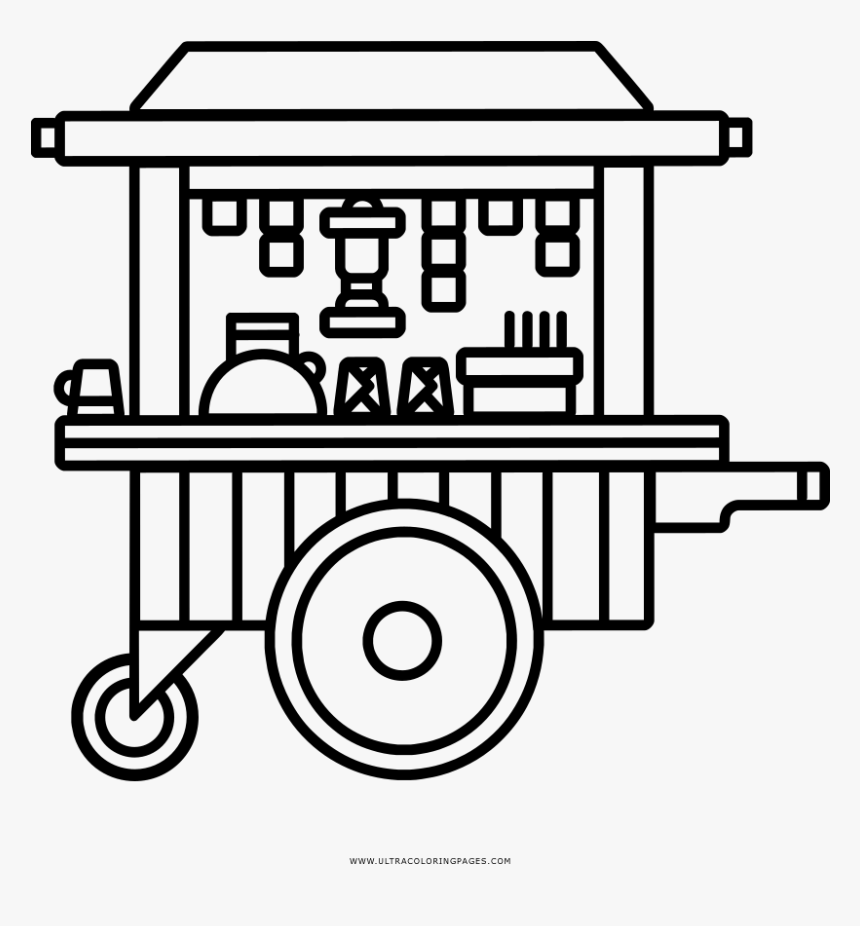 Food Cart Coloring Page