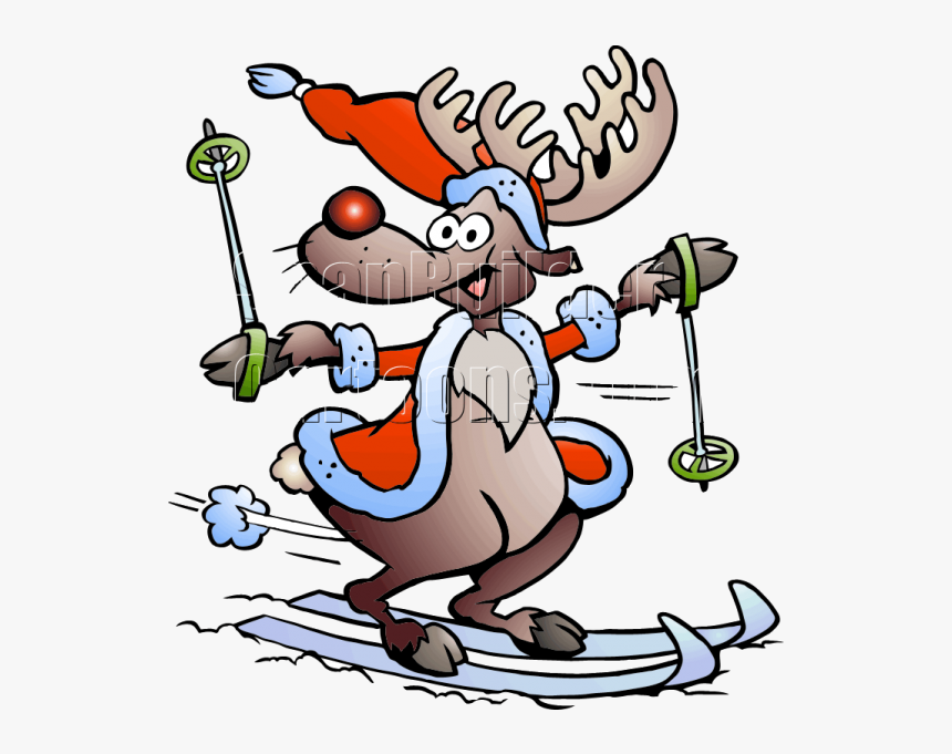 Christmas Reindeer Skiing - Rein