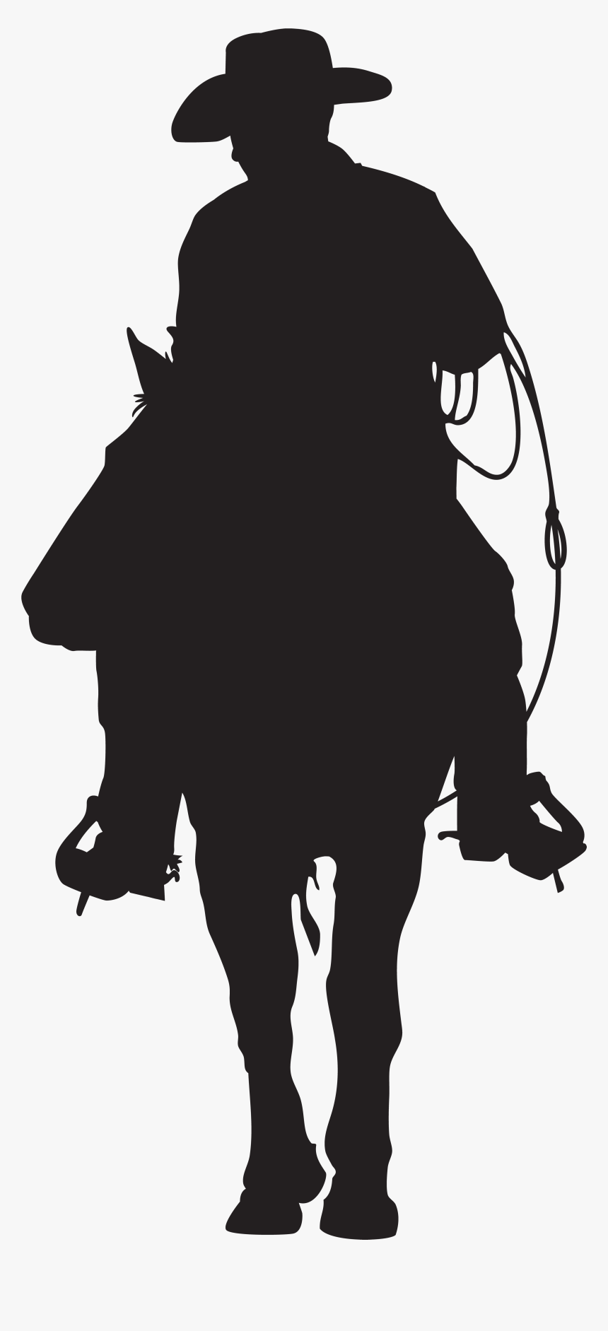 Cowboy Silhouette Western Clip Art - Cowboy Png