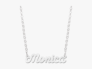 Silver Name Necklace Model Monica - Chain