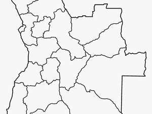 Angola Provinces Blank - Angola Black And White