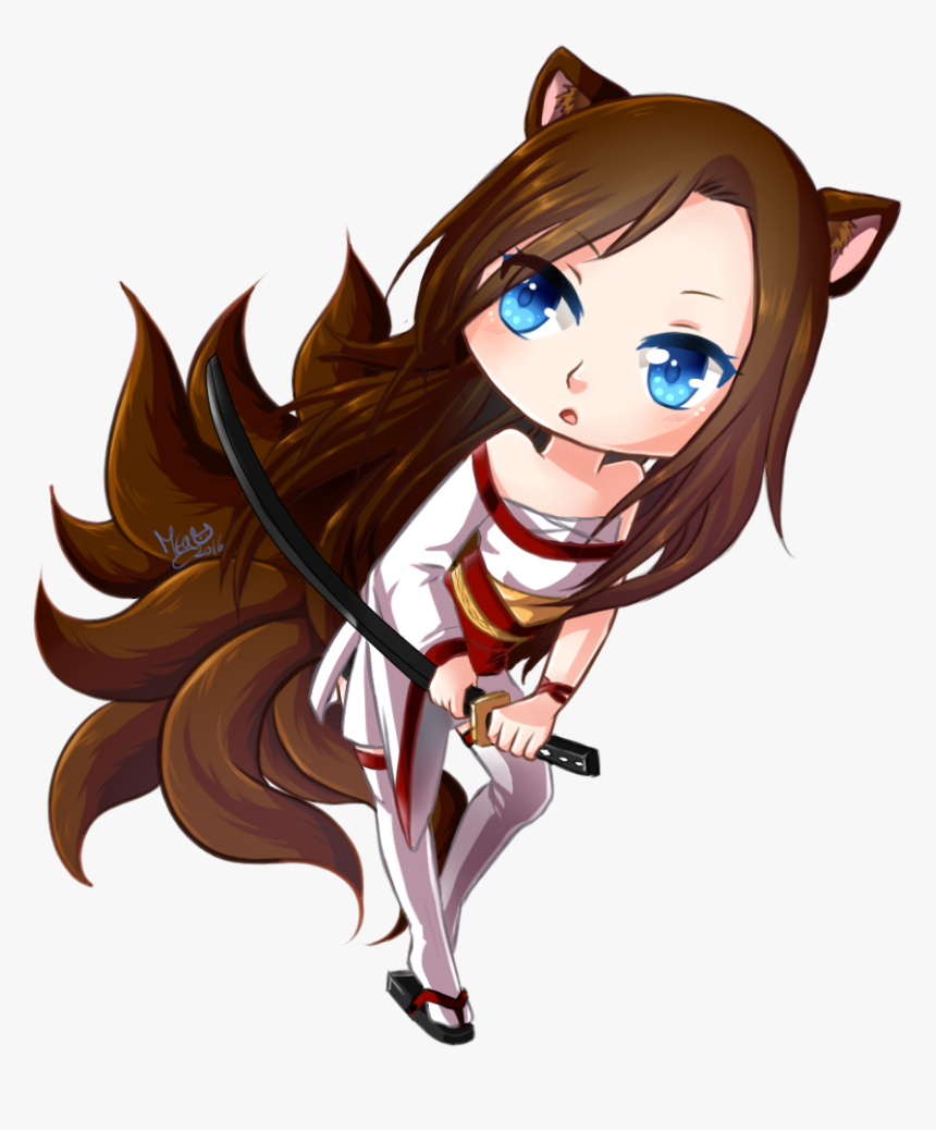 Little Fox Girl Chibi Art Trade By Meg Marmite-d9ofu6r - Cute Anime Fox Girl