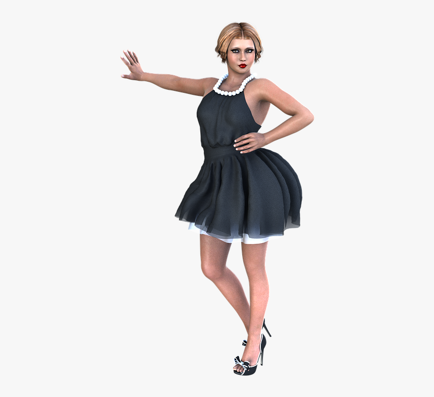 Woman On Dress Png