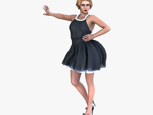 Woman On Dress Png
