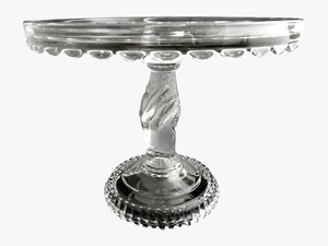 Lovely Victorian Hobbs Brockunier Glass Cake Stand - Cake Stand