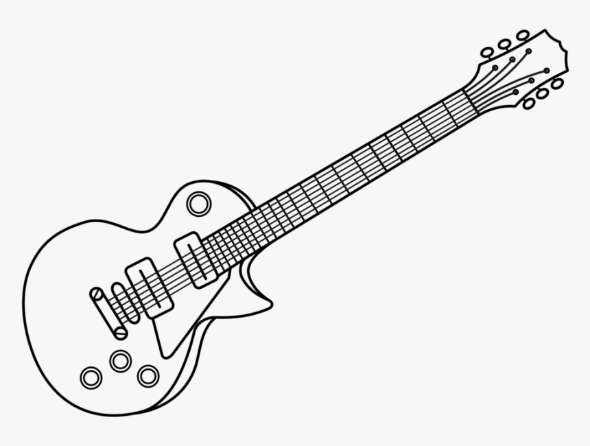 Guitar Logo Line Art