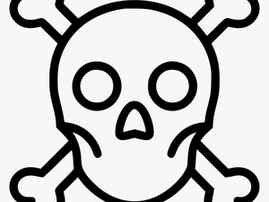 Skull Crossbones Anatomy Warning Poison - Draw A Skull And Crossbones