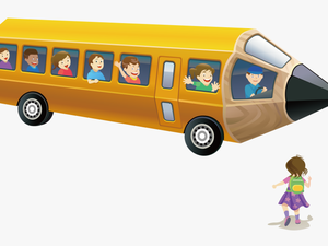 School Bus Pencil Cartoon - Drawing School Bus Cartoon