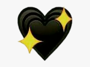 Black And Yellow Heart Emoji