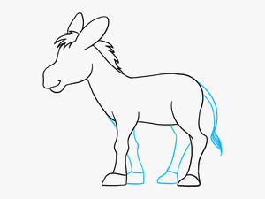 Transparent Donkey Head Clipart - Draw A Donkey Face