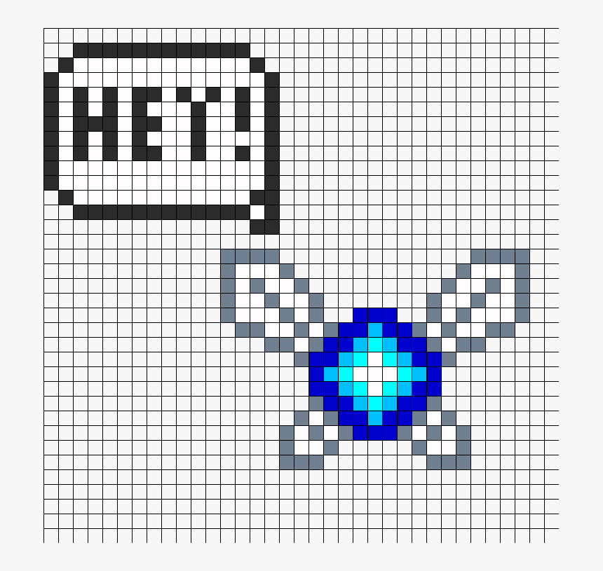 Navi Perler Bead Pattern / Bead Sprite - Navi Pixel Art