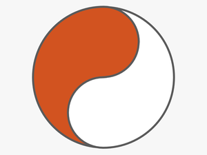 Orange And White Yin Yang
