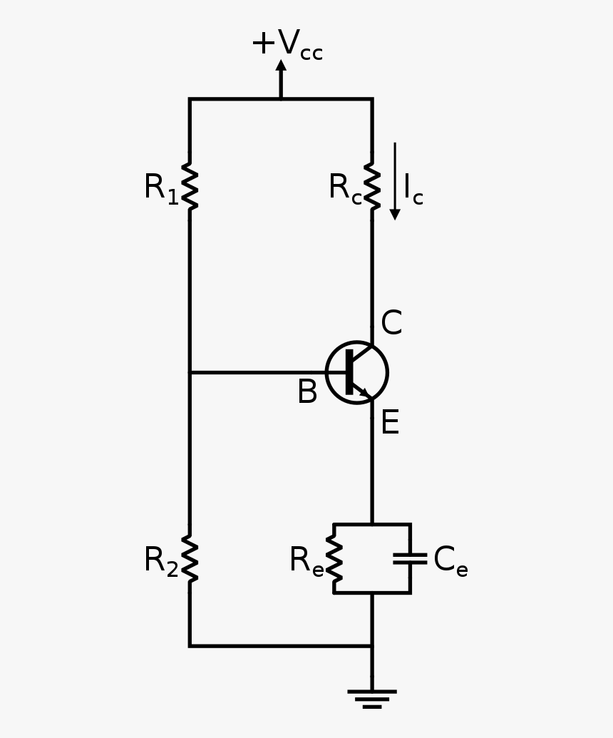 Transparent White Divider Line Png - Fixed Bias Circuit Diagram
