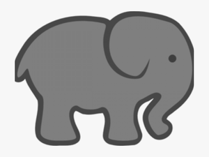 Gray Clipart Baby Elephant - Grey Elephant Clip Art