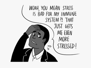 Immune System Stress Cartoon
