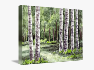 Tree Landscape By Pixel - Birch Tree Landscape Paintings