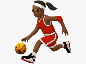 Clipart Volleyball Emoji - Basketball Girl Emoji