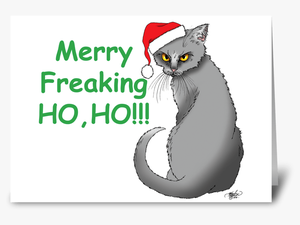 Christmas Cat Greeting Card - Ready-mix Concrete