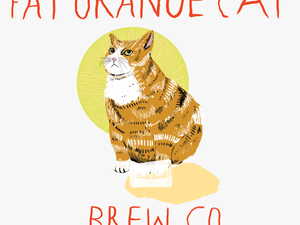 Transparent Orange Cat Png - Fat Orange Cat Brewery East Hampton Connecticut
