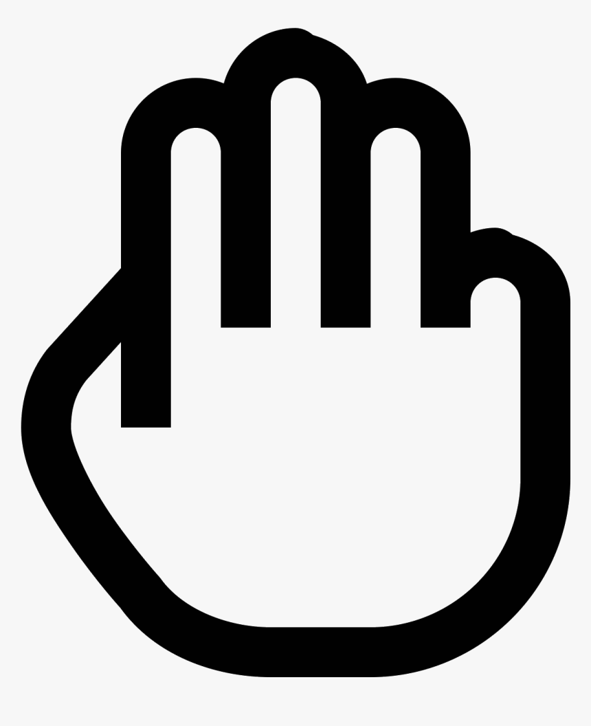 It S An Icon Of A Hand Holding Three Fingers Up - Sign