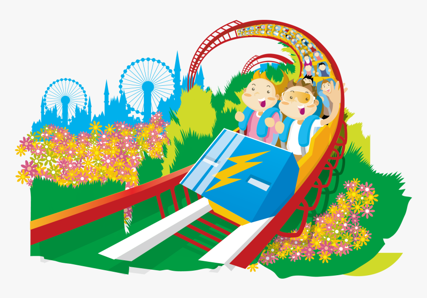 Clip Art Happy Transprent Png Free - Roller Coaster Kid Illustration