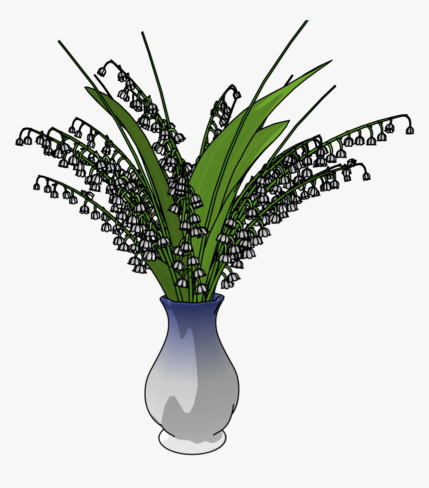 May Lily In Vase Png Clipart - M