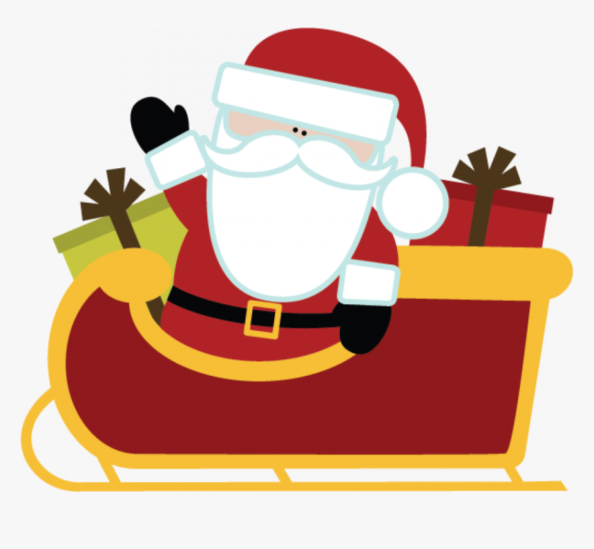 Santa Sleigh - Santa In A Sleigh Clipart