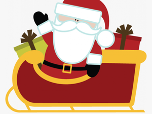 Santa Sleigh - Santa In A Sleigh Clipart