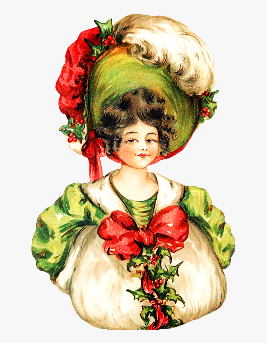 Victorian Christmas Women Clipar