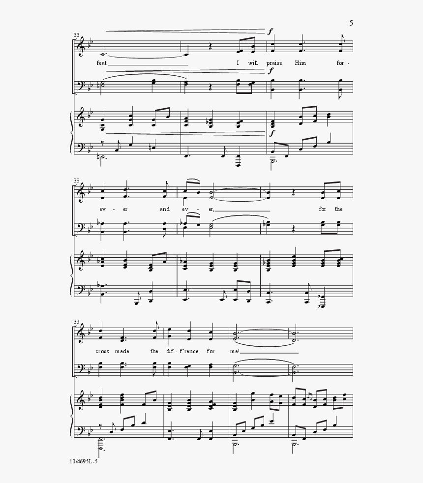 Old Rugged Cross Made The Difference Sheet Music