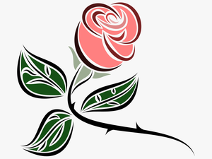 Stylized Rose - Free Clipart Pink Rose