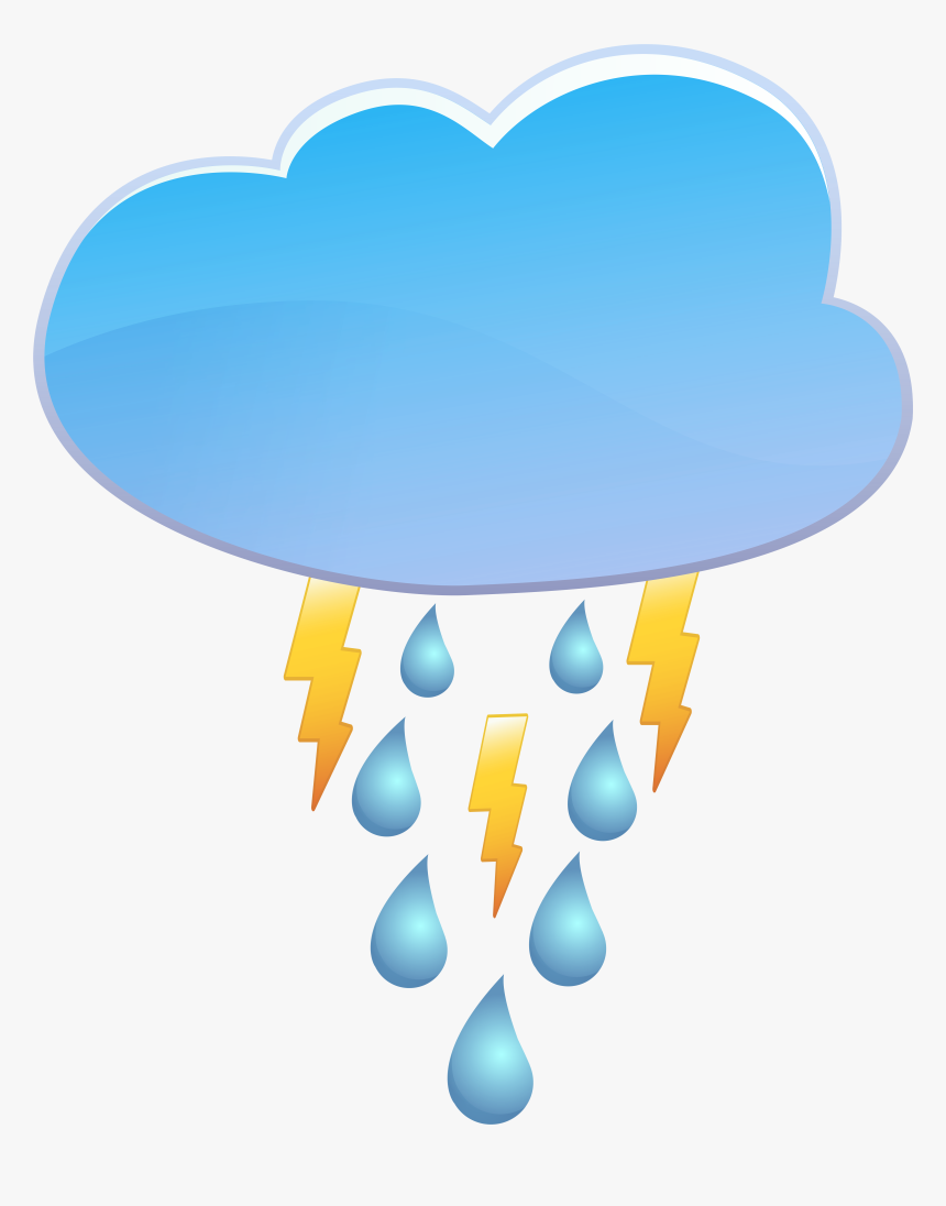 Cloud Rain And Thunder Weather Icon Png Clip Art Transparent