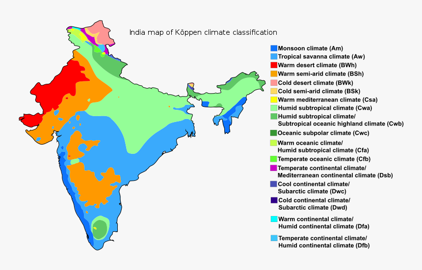 India Map Of Köppen Climate Classification - Koppen Climate Classification India