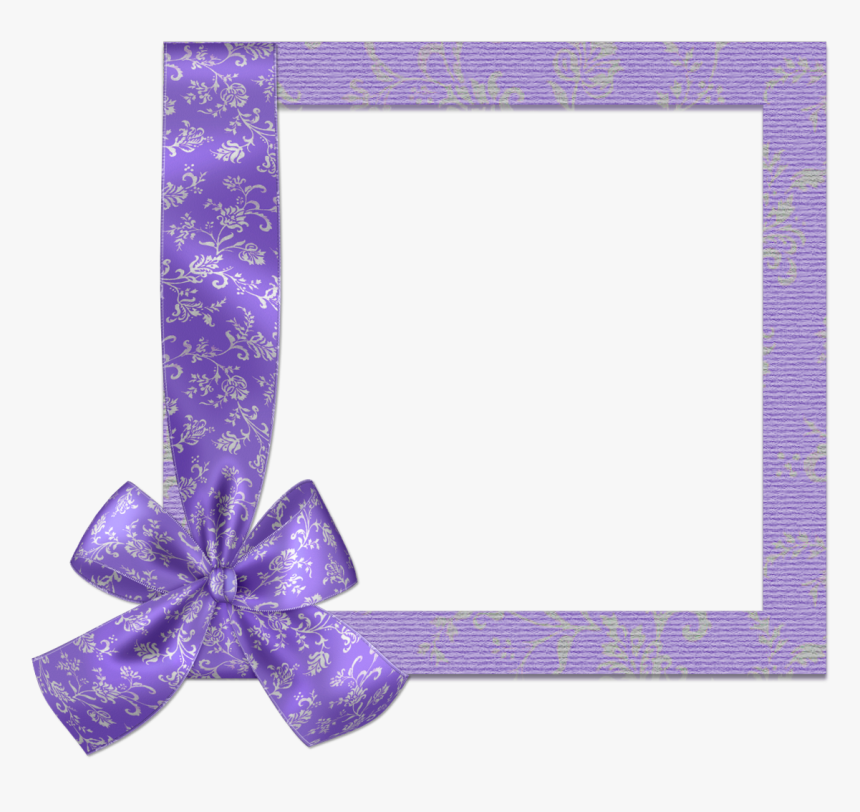 Cute Purple Png Frame With Bow​