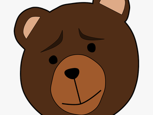 Vector Clip Art Of Weeping Teddy Bear - Cartoon Bear Face