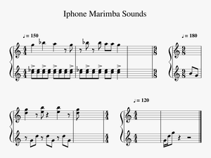 Iphone Marimba Sounds Sheet Music For Percussion Musescore - Marimba Meme Music