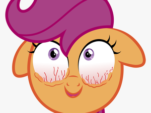 Scootaloo Rainbow Dash Pinkie Pie Pink Face Nose Facial - My Little Pony Tired Eyes