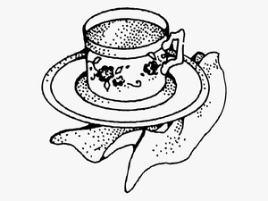 Free Vector Cup Of Tea Clip Art - Tea Cup Coffee Black And White Clipart