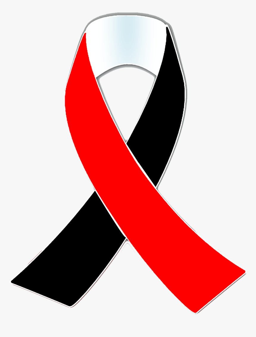 Transparent Black Ribbon Png - Red And White Ribbon Meaning