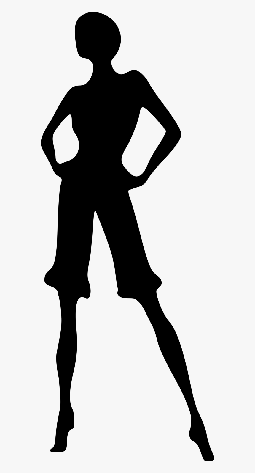 Public Domain Clip Art Image - Short Hair Woman Silhouette