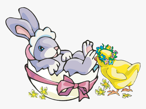 Easter 2014 Clip Art - Bunny And Chick Clip Art