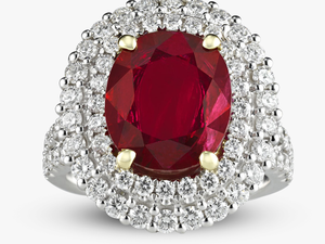 Burma Ruby And Diamond Ring
