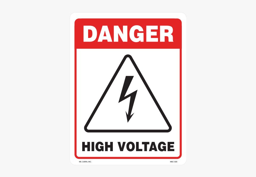 Danger High Voltage Styrene Sign