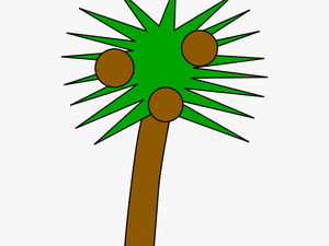 Transparent Cartoon Palm Tree Png - Spiky Tree Cartoon