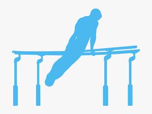 Boy Gymnast Silhouette Parallel Bars
