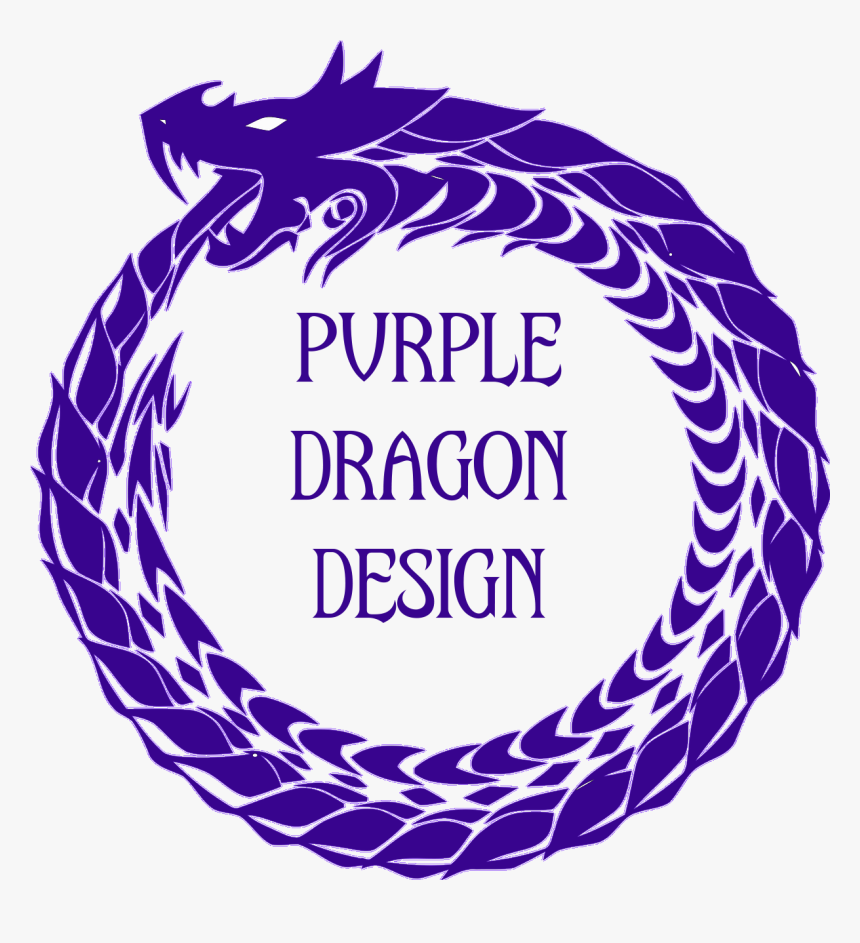 Purple Dragon Design - Transparent Ouroboros Symbol