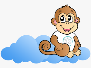 Transparent Dream Cloud Png - Animated Monkey Transparent Background